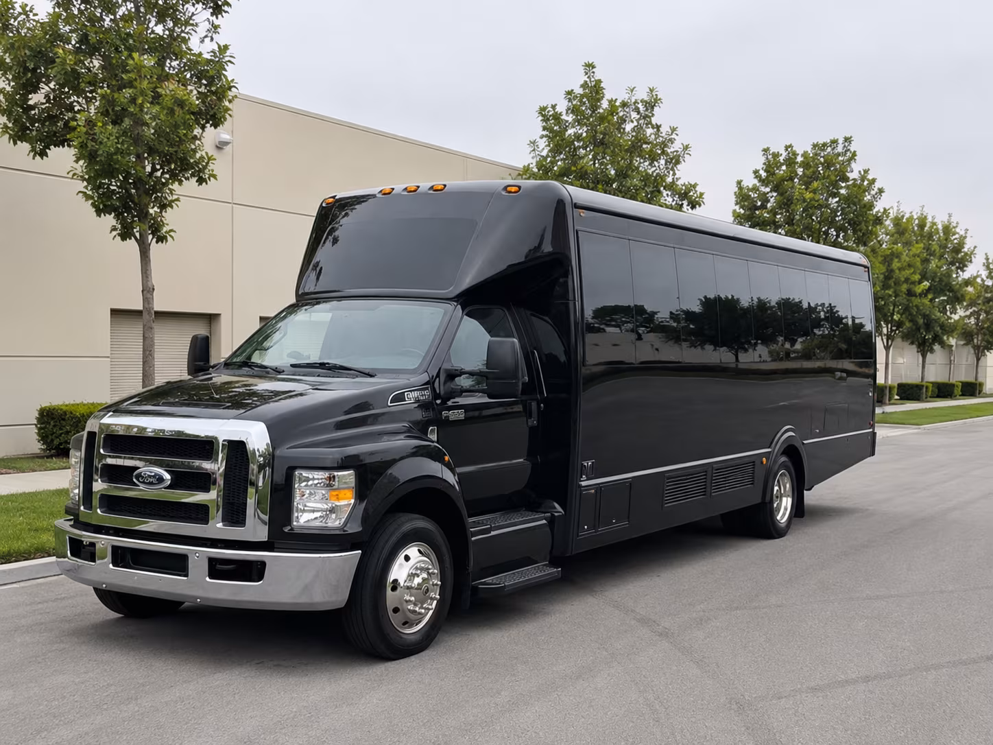 Rancho Cucamonga Bachelor & Bachelorette Transportation party bus exterior