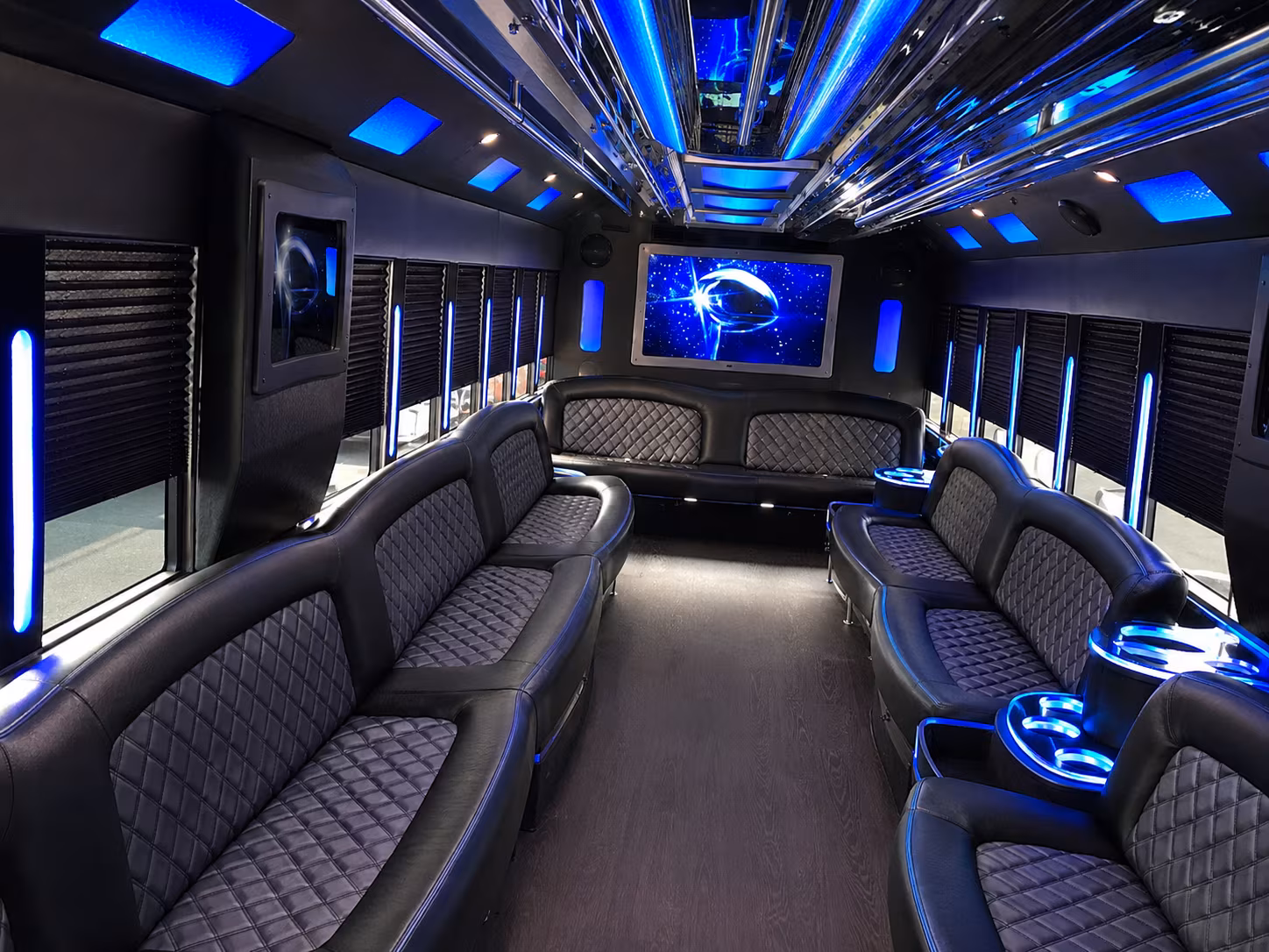 Rancho Cucamonga Bachelor & Bachelorette Transportation onboard seating