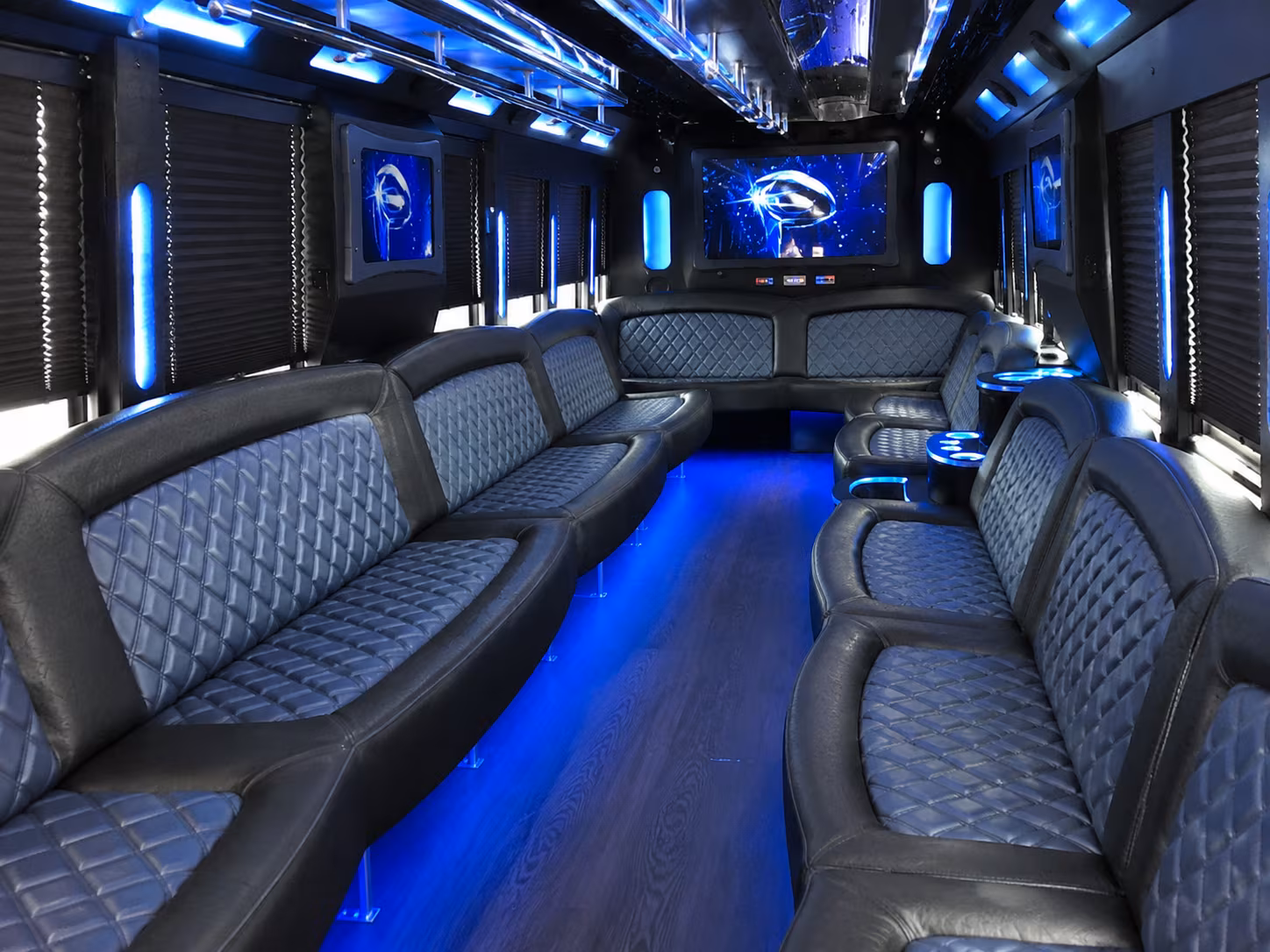 Rancho Cucamonga Birthday, Sweet 16, & Quinceañera Transportation party bus exterior