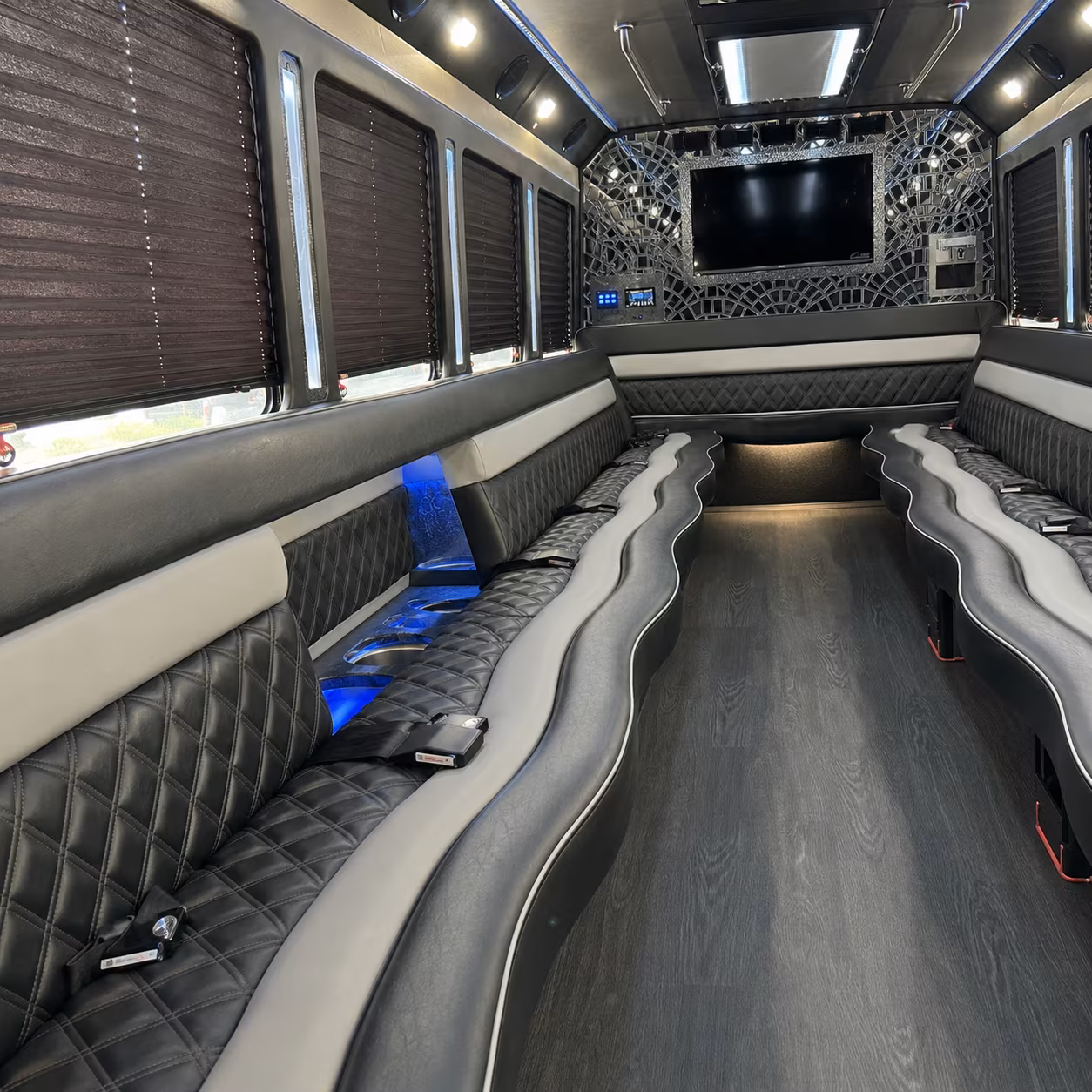 Rancho Cucamonga Concert & Music Festival Transportation party bus interior