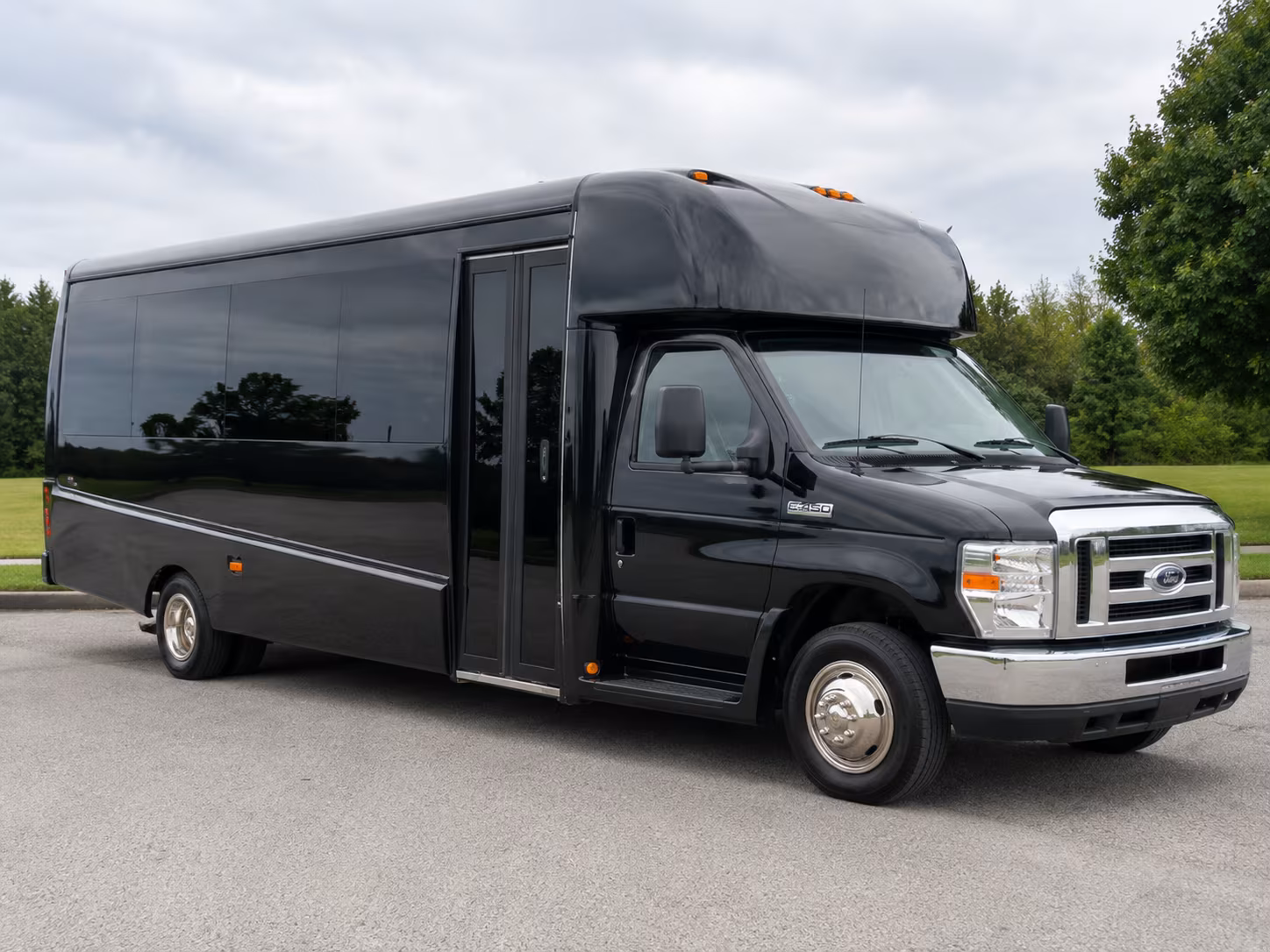 Rancho Cucamonga Corporate Transportation party bus exterior