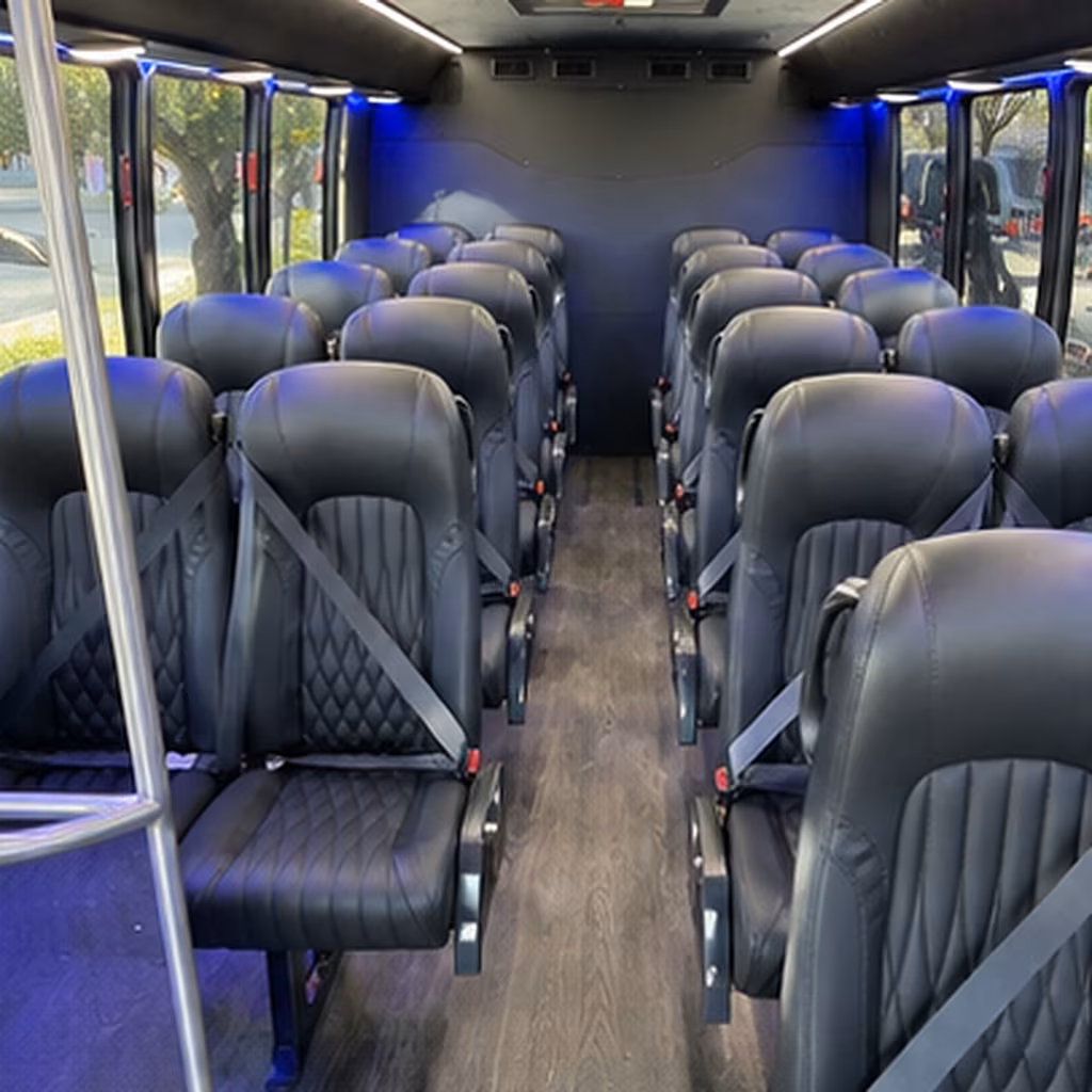 Rancho Cucamonga Corporate Transportation party bus interior