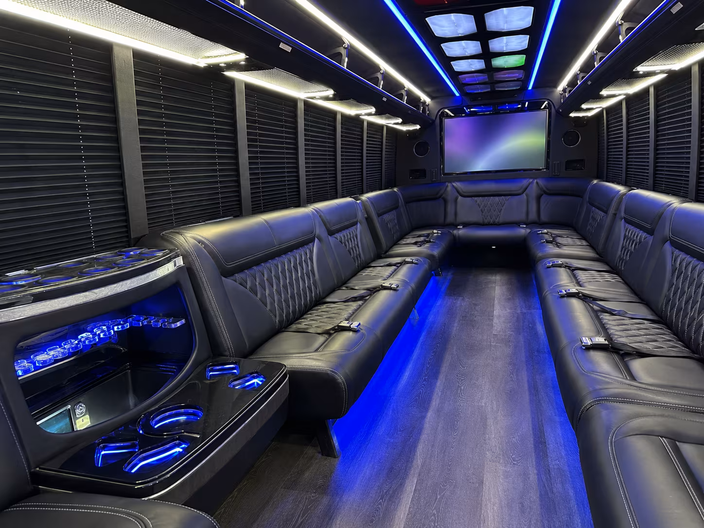 Rancho Cucamonga Prom & Homecoming Transportation onboard seating