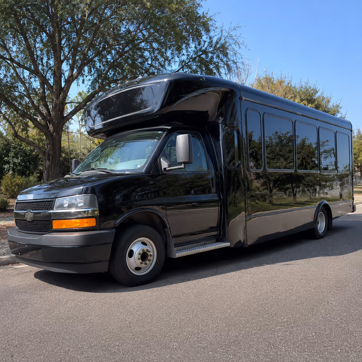 Rancho Cucamonga Sporting Event Transportation party bus exterior