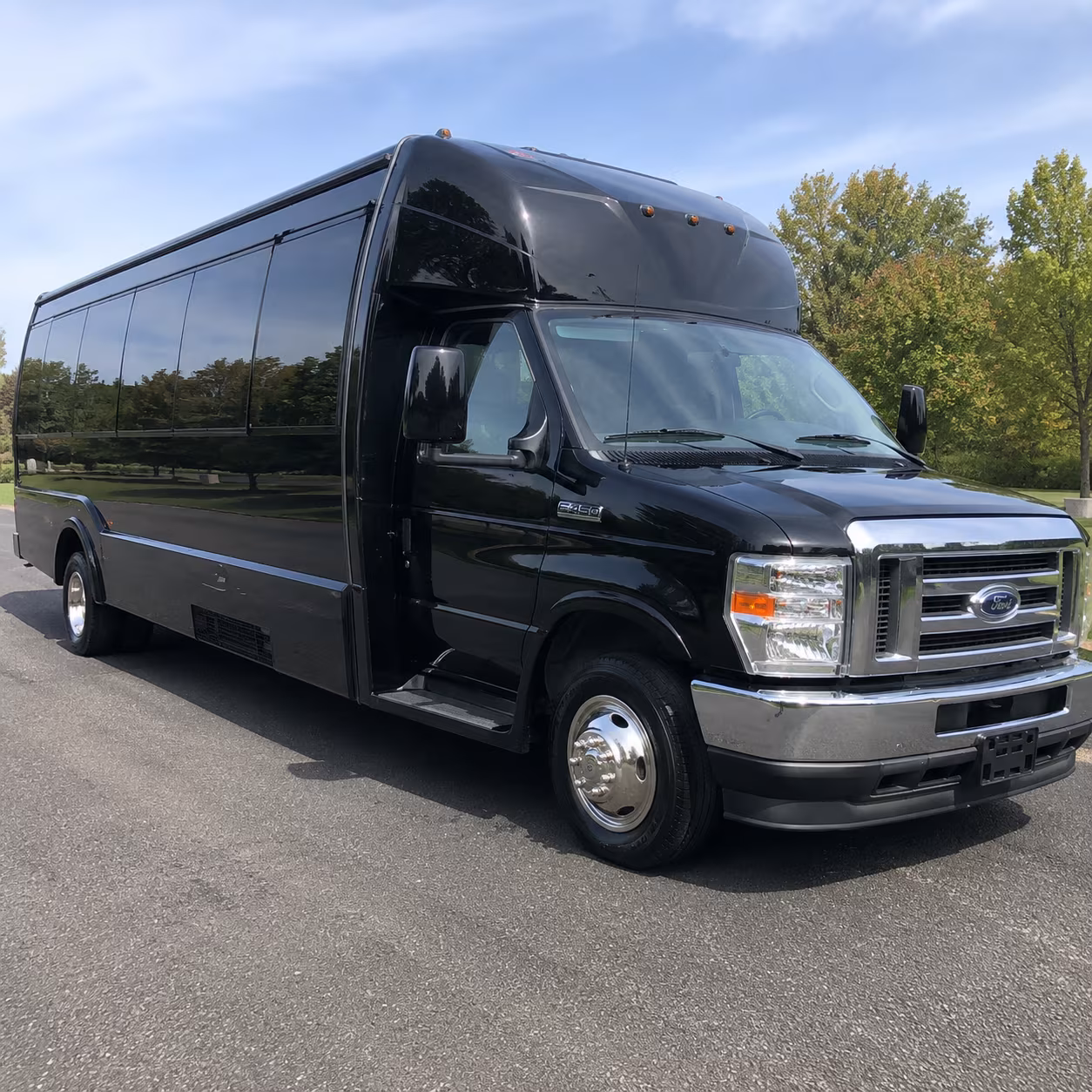 Rancho Cucamonga Wedding Transportation party bus exterior