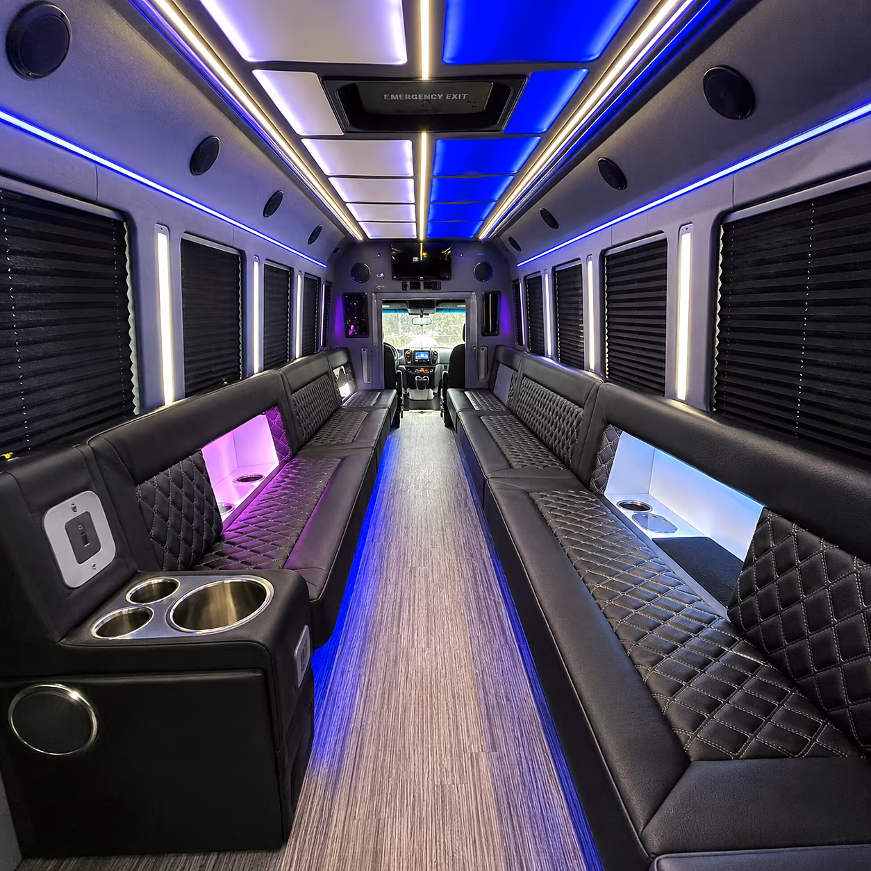 Rancho Cucamonga Winery Tour & Pub Crawl Transportation party bus interior